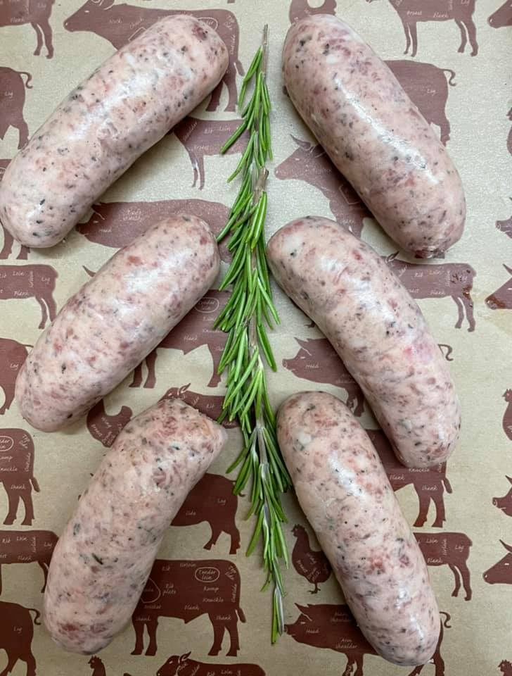 Moor Farm's original Kitty B Sausages