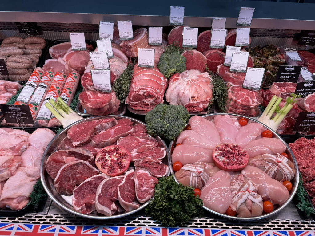 Moor Farm butcher counter display