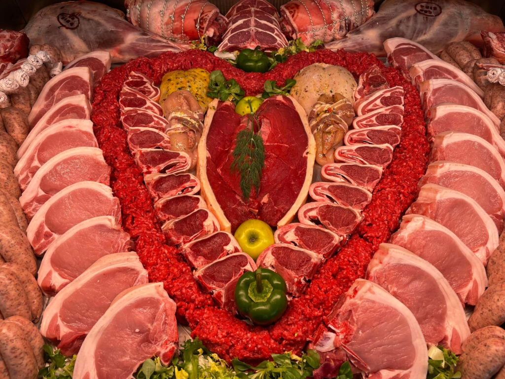 Moor Farm butcher counter display