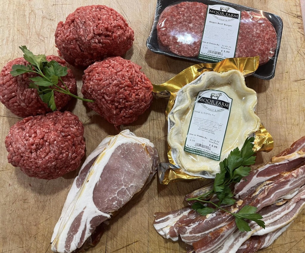 Moor Farm butcher counter display